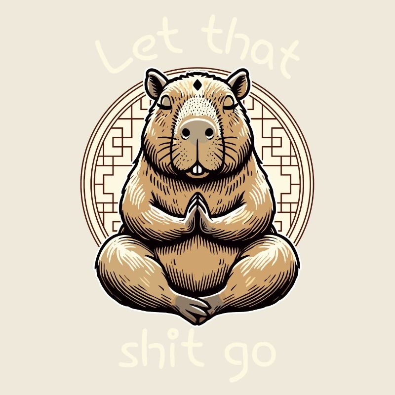 Let That Shit Go – Meditating Capybara