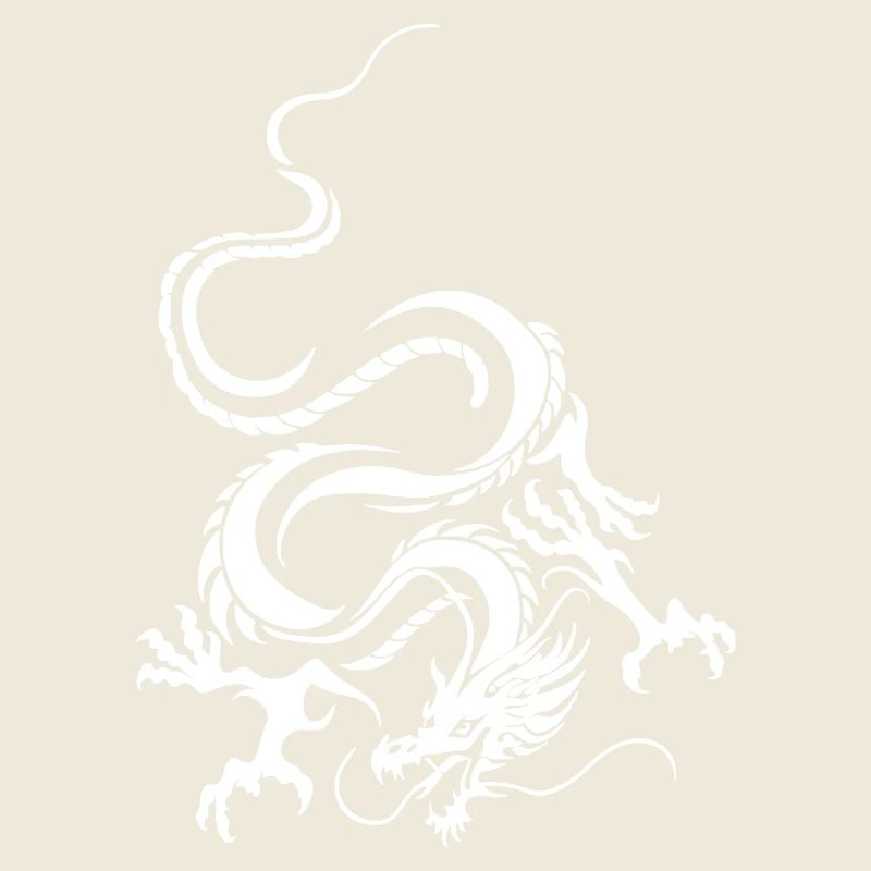 Weißer Drache Komplizierte Grafik