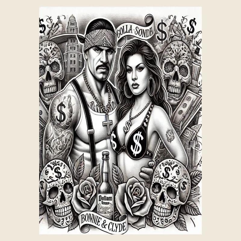 Bonnie et Clyde Style Chicano