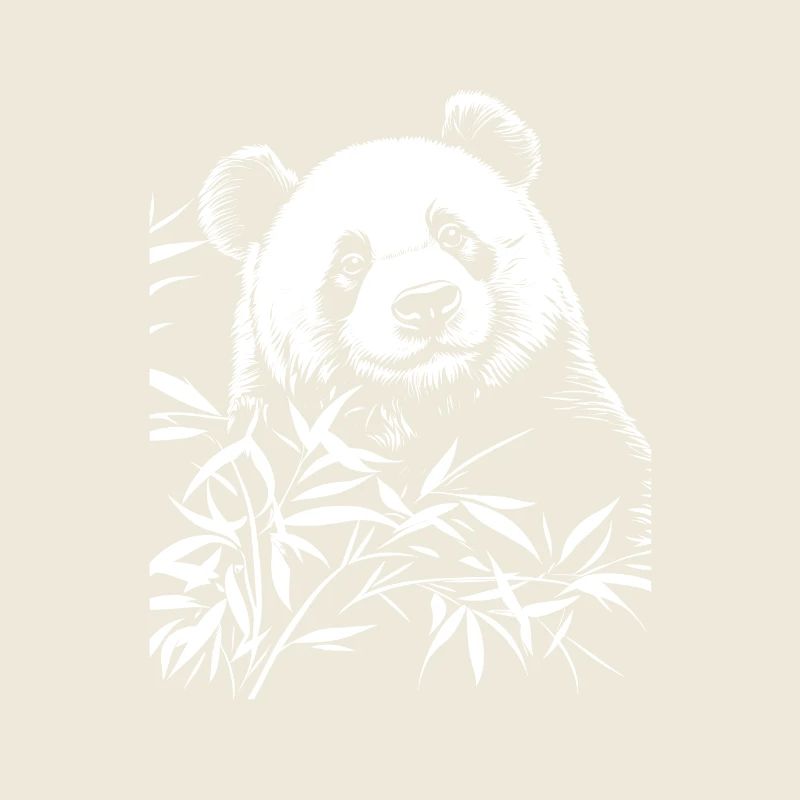 Mignon Panda Floral Jungle Graphique