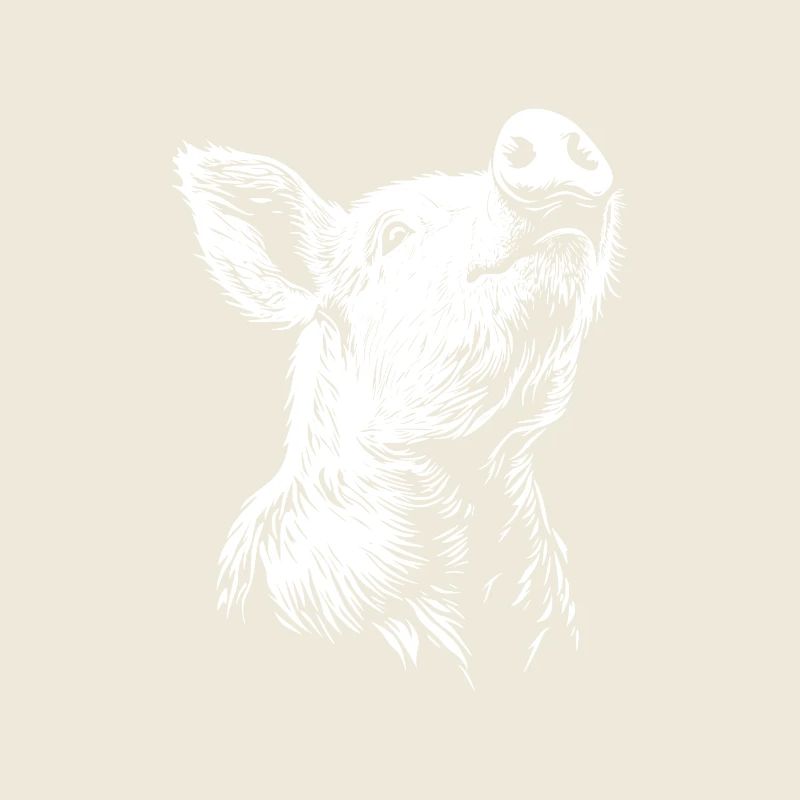Silhouette de cochon mignon