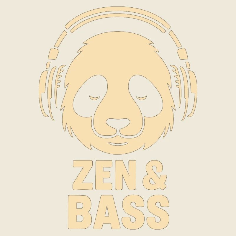 Panda mit Kopfhörern