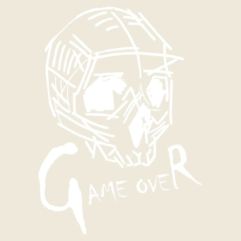 Game Over in white