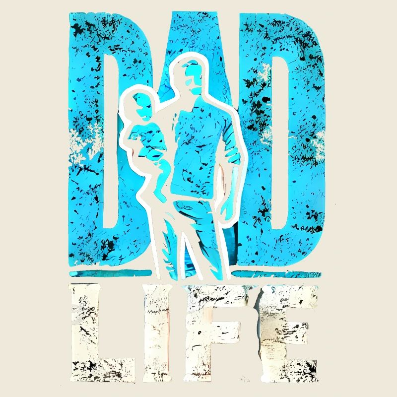 Papa Leben Duo Silhouette Grafik, Beste Väter