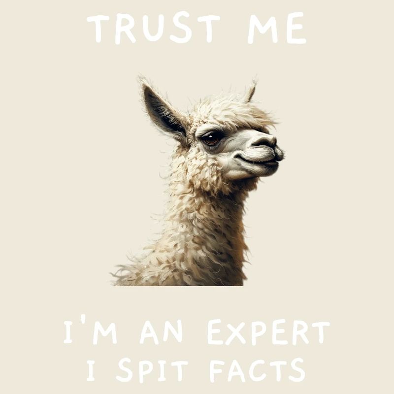 Lama drôle de lama « Je crache des faits » Parole d’expert