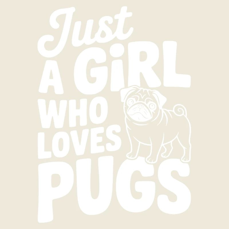 Nur ein Mädchen, das Möpse liebt