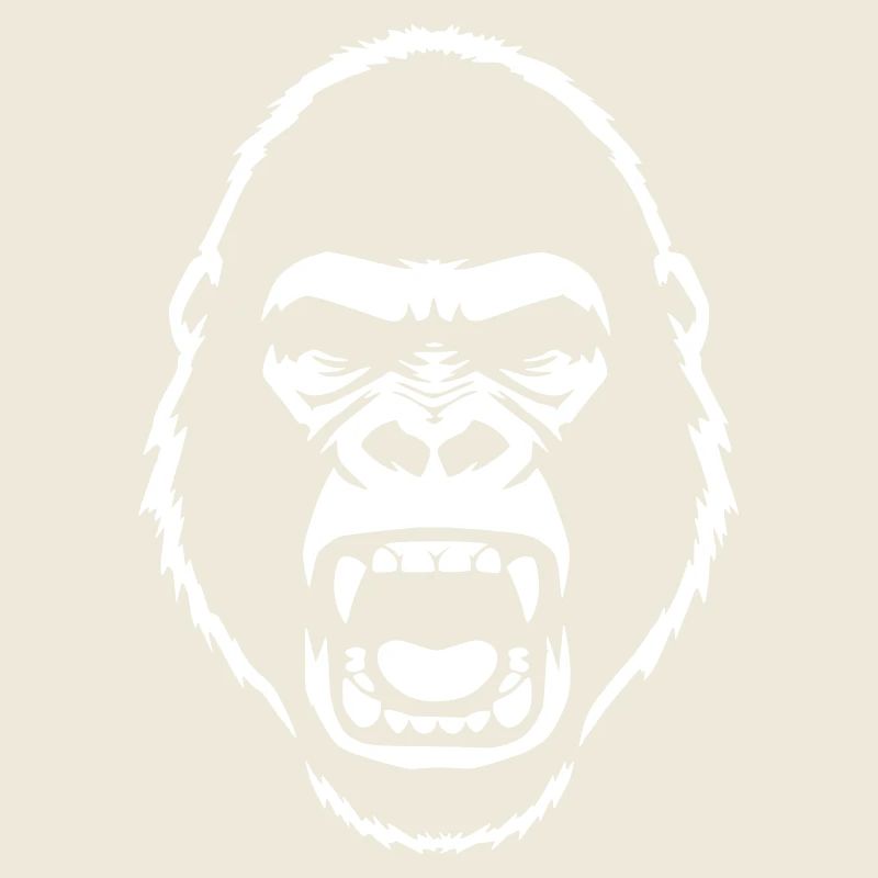 Furious Gorilla Stencil Grunge vector_path128