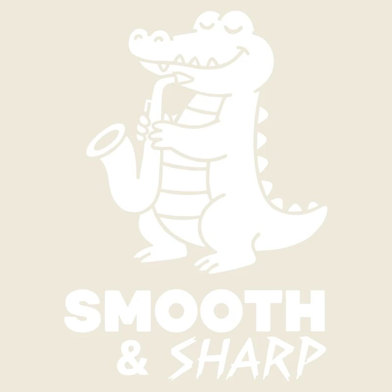 Saxophone Crocodile Retro