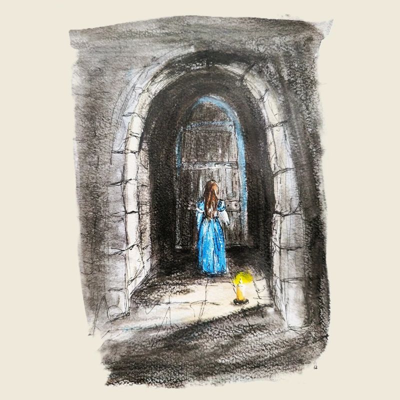 Torbogen-Maiden-Laternenlicht