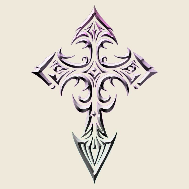 Gradient Gothic Cross Glyphe