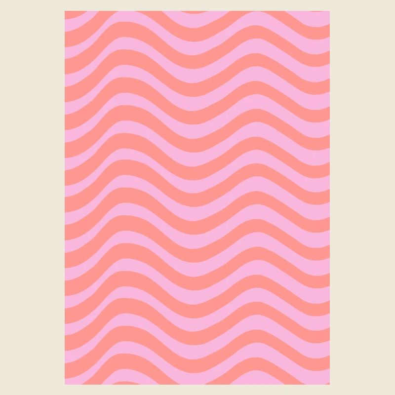 Stripe Wave Pattern - Pink Customizable