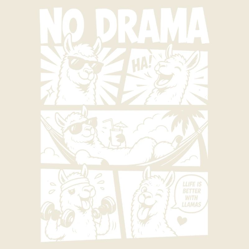 No Drama Llama Comic Design