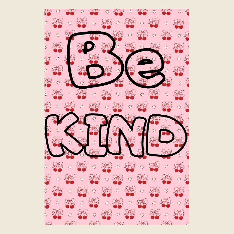 Be kind with cherry pattern