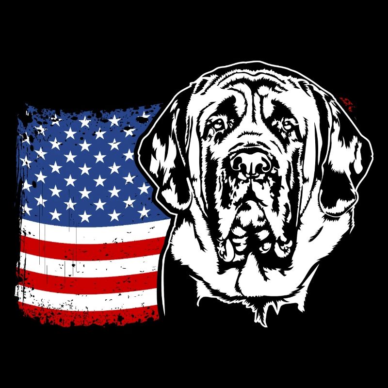 Mastiff anglais US Amérique drapeau chiens Wilsigns