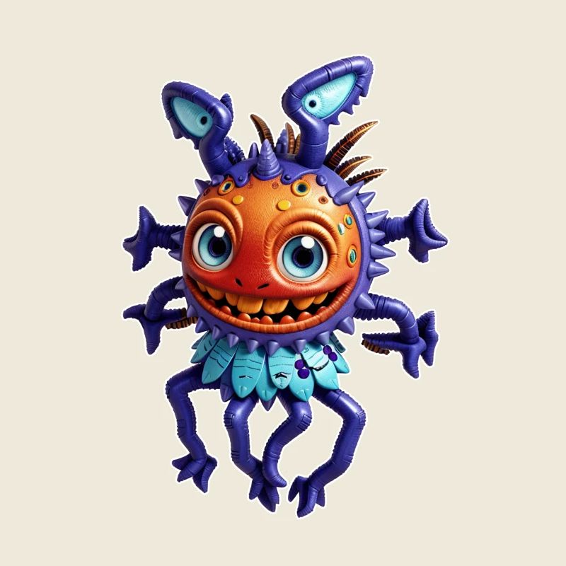 Lila Alien-Fliege