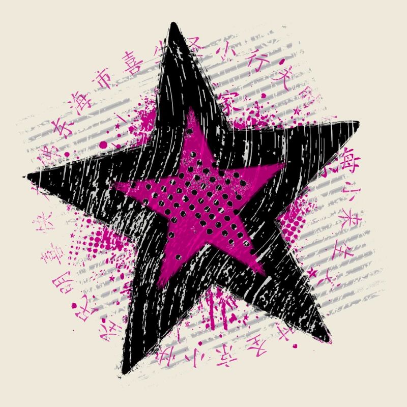 Big Star (Stern, schwarz/violett)