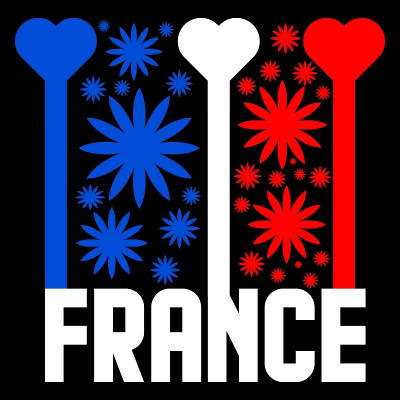 French flag blue white red