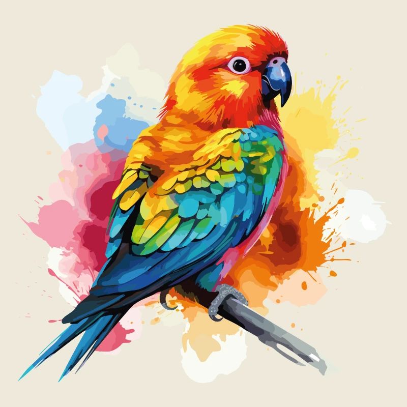 Colorful Parrot: Exotic Art