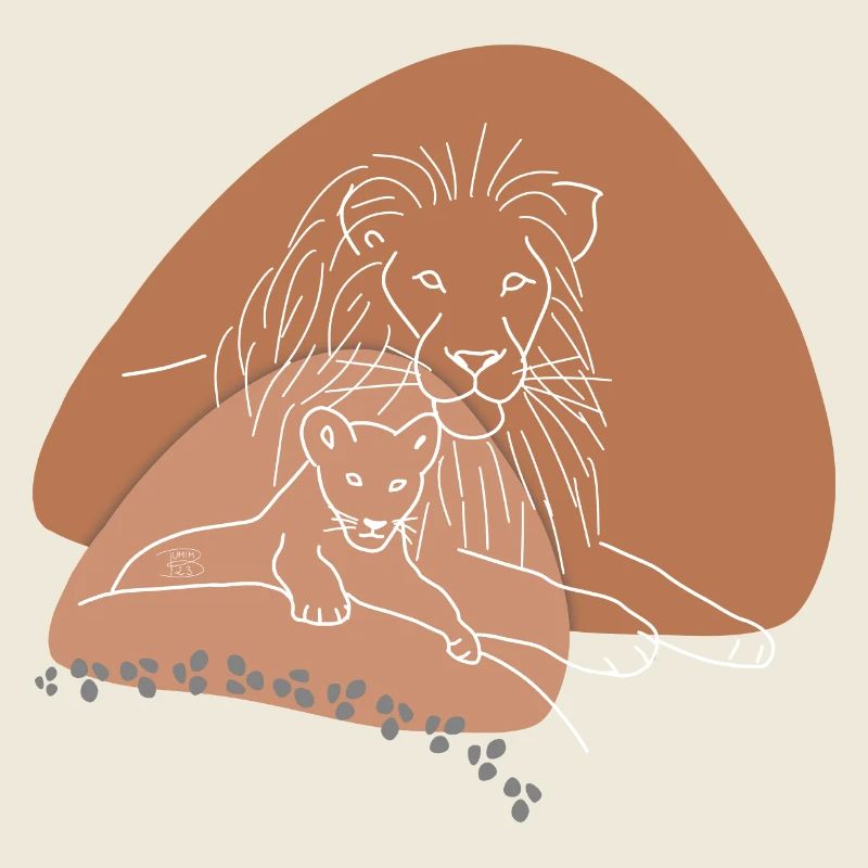 « Lion », design de ligne boho, série « Big 5 »