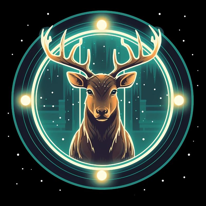 Hirsch im Weihnachtsschmuck, Liebeshirsche