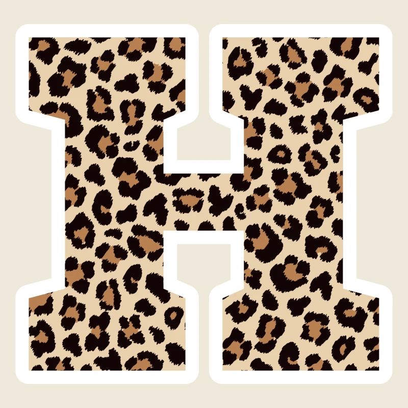 Buchstabe H Leopardenmuster - Geschenkidee zum Geburtstag