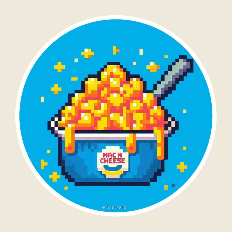 Macaroni au fromage pixel art