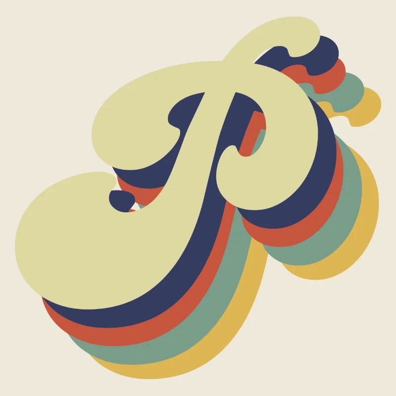 Retro-Buchstabe P