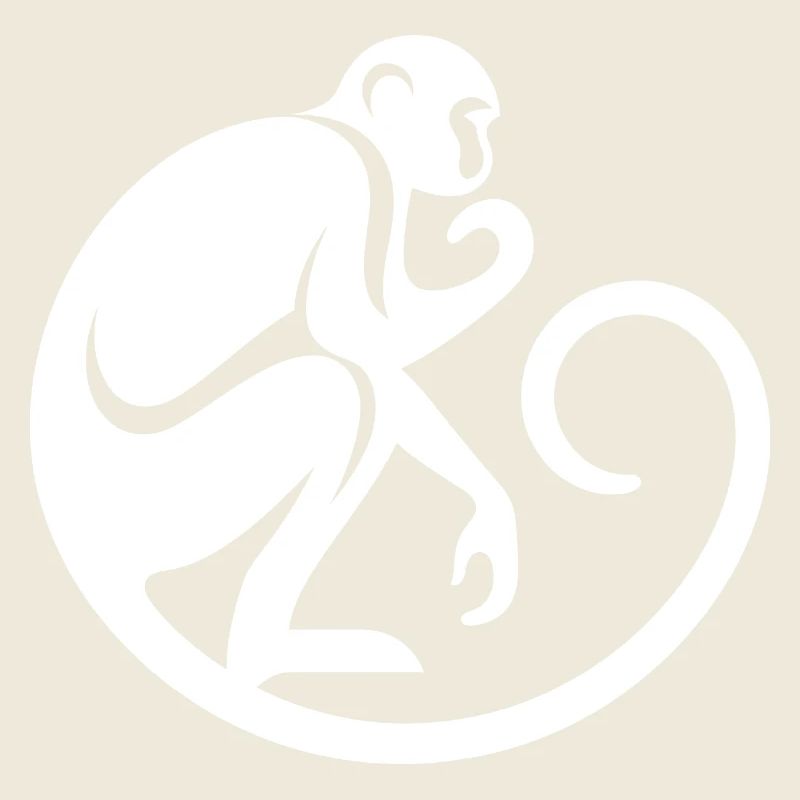 Silhouette de chimpanzé singe minimaliste