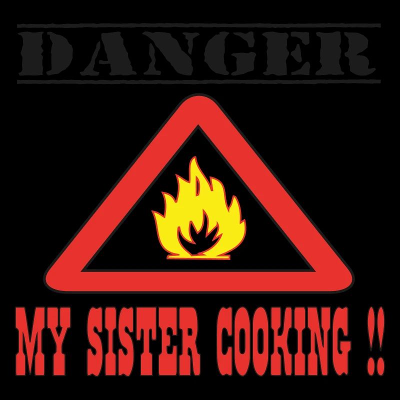 Gefahr meine Schwester beim Kochen