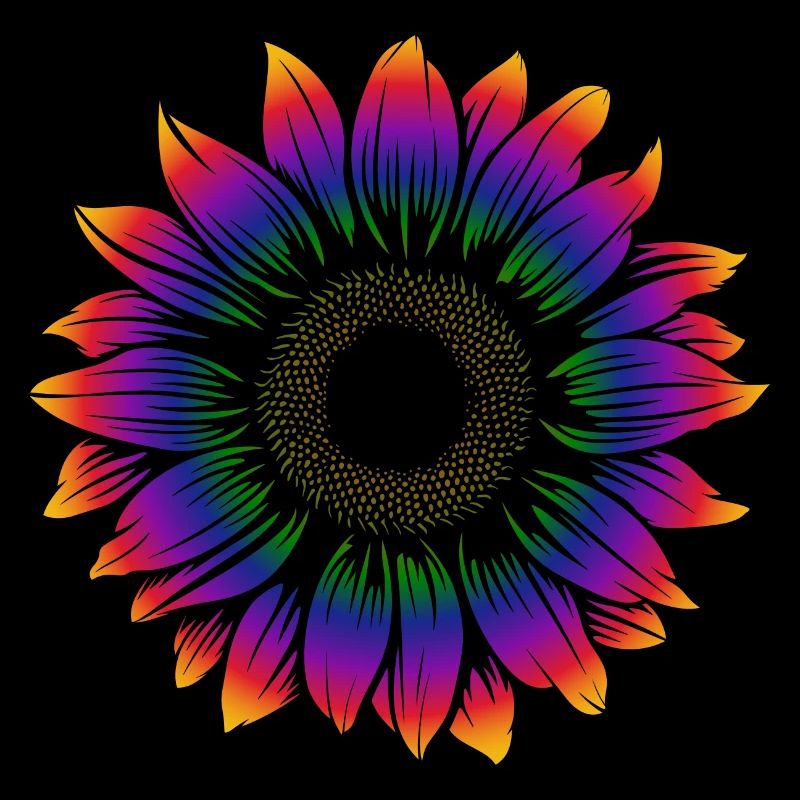 Rainbow Sunflower - Sun - Good Mood