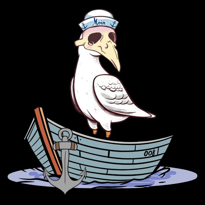 Halloween Mouette Peste Bateau Marin Maritime Moin