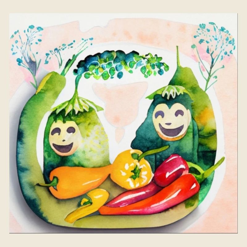 Cheerful vegetables