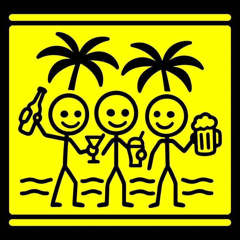 Strand Party Urlaub Team