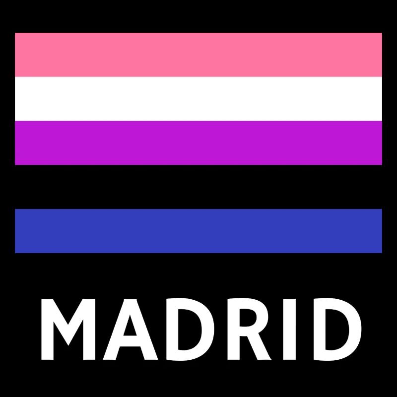 Genderfluid Pride Flagge Madrid