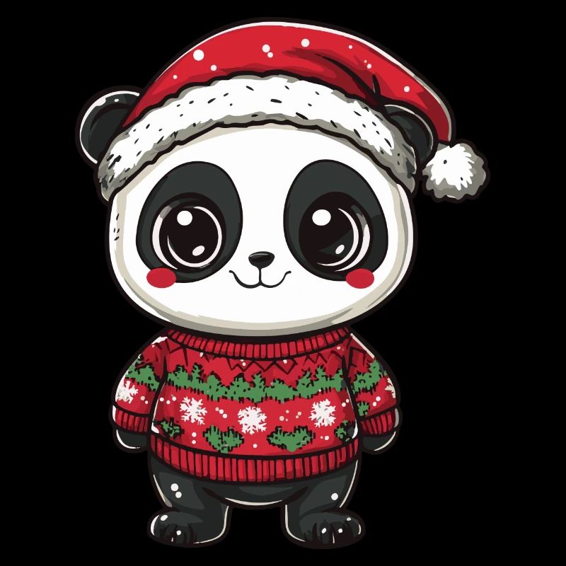 Panda Weihnachten Comic
