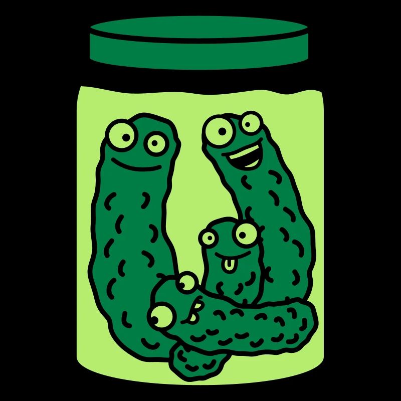 Funny Cucumber Preserving Jar