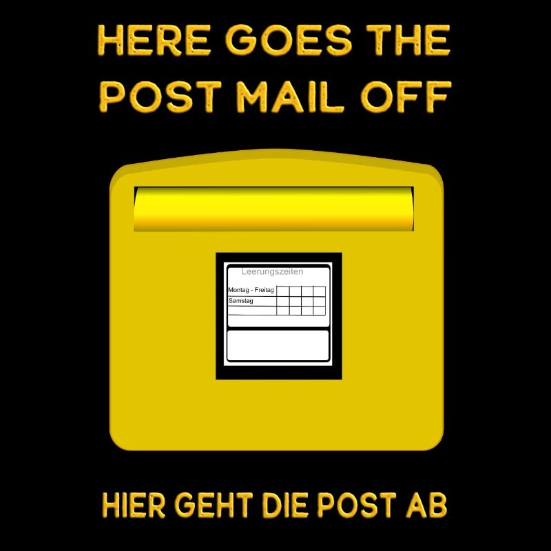 Here goes the post mail off. Hier geht die Post ab