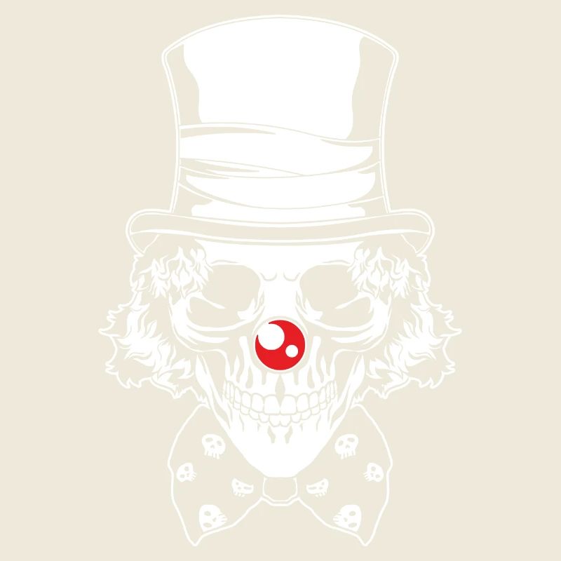 Gruseliger Clown Totenkopf Süßes oder Saures Halloween