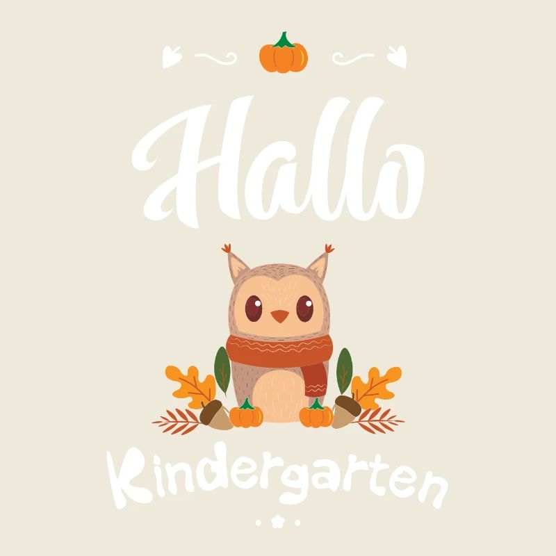 süßes Eulen Design mit Herbstmotiven