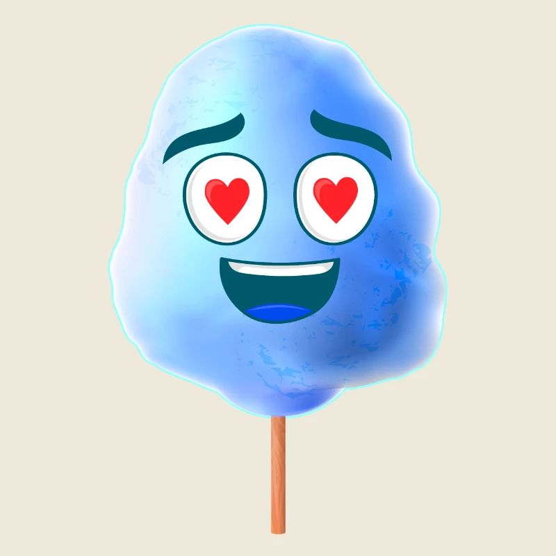 Zuckerwatte Blau