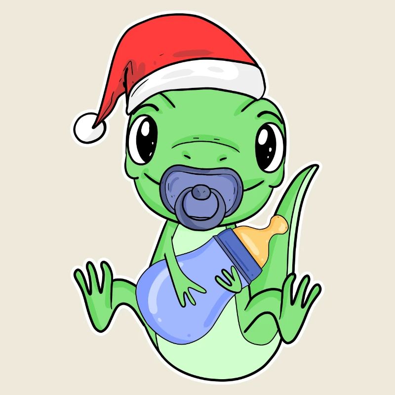Bébé Lézard Noël