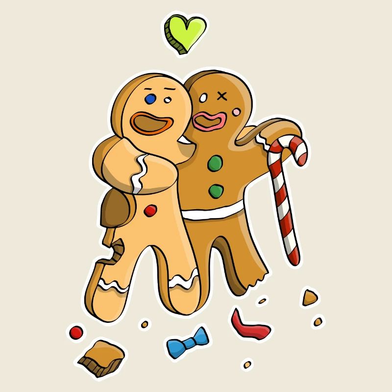 Lebkuchenmann/ Figuren Freundschaft & Streit