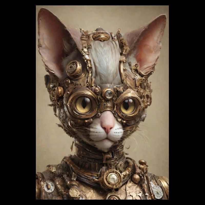 Cyber Punk Katze Sphinx