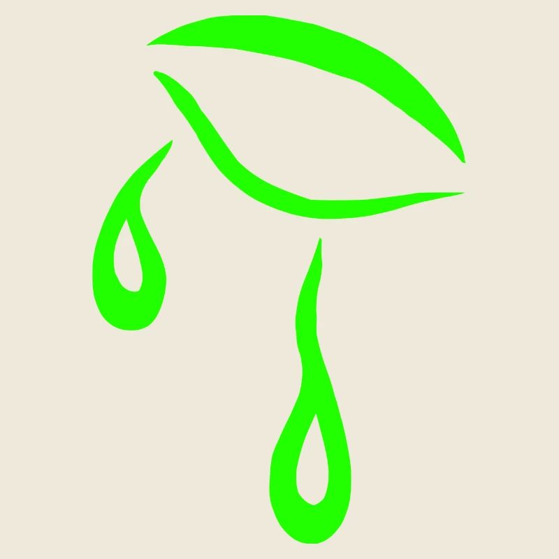 Larmes de tatouage vert de cils