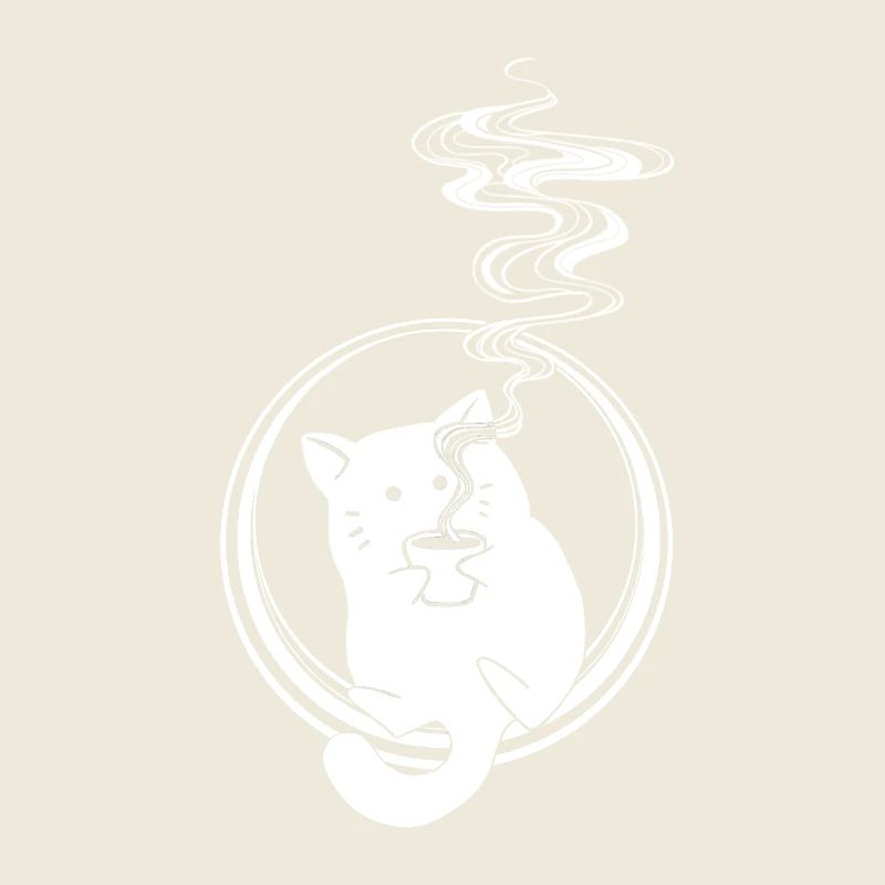 Coffee Cat, Katze mit Kaffee