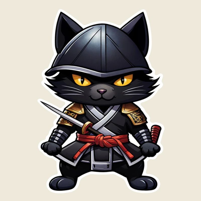 Ninja Katze - Samurai Kätzchen