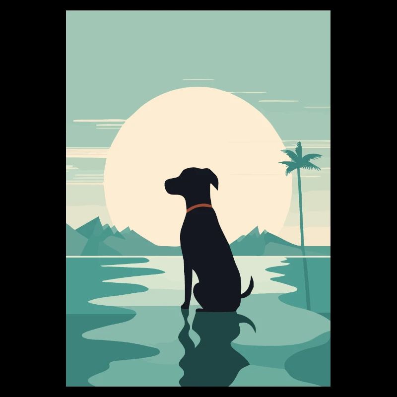 Hund am Wasser