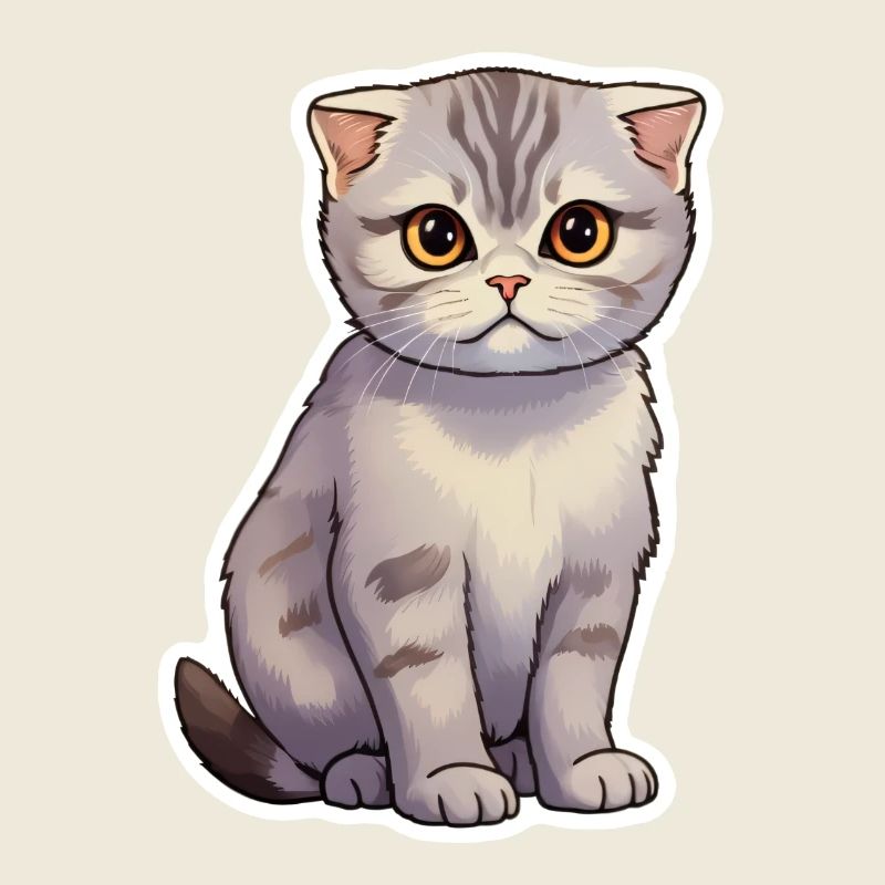 Chat Pliant Écossais Mignon