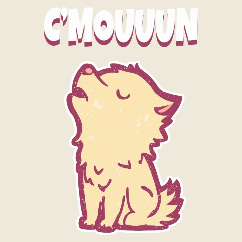 C'MON heulender Wolf Motivation