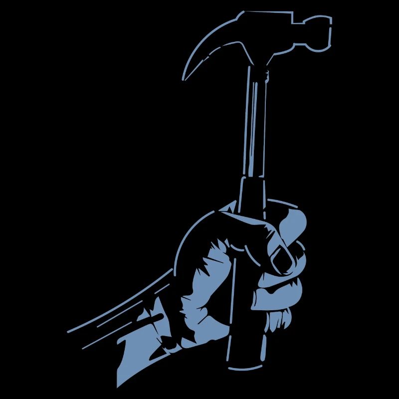 Zimmerer Hammer Silhouette Minimalistisch